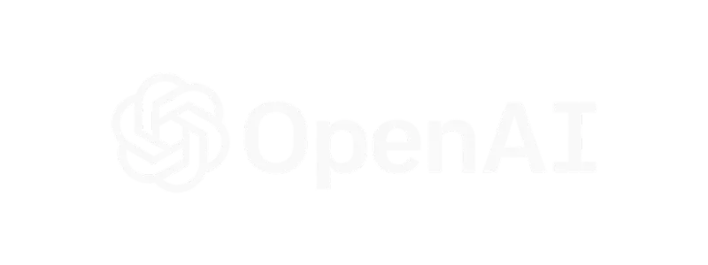 Logo von OpenAI in Weiß